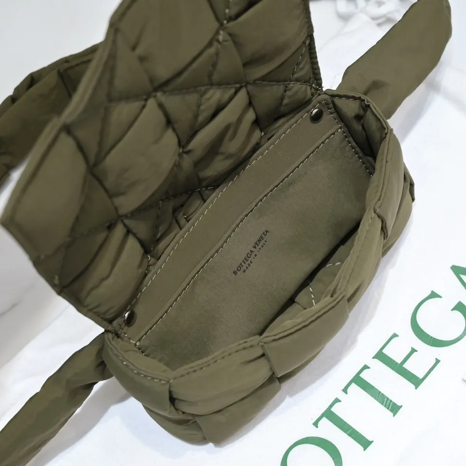 Mini tofu bag nylon is in stock ❗️BV | Healing nylon pillow, a must for fashionable boys💯 The new size Cassette mini model is so cute, swollen and fat, and the capacity is OK! One shoulder? Crossbody? A fanny pack? You can also adjust the shoulder straps to the size of an underarm bag, and you’re done! *And be considerate of yourself, love it, highly recommend it ๛Model number: 8952#mini size: 10x19x5cm